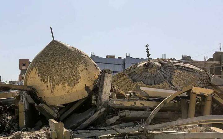 গাজায় ১১০৯টি মসজিদ ধ্বংস করেছে ইসরায়েল