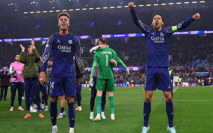 অ্যাস্টন ভিলাকে হতাশ করে সেমিফাইনালে পিএসজি