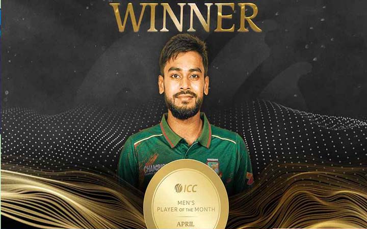 প্রথমবার আইসিসির মাসসেরা হলেন মিরাজ