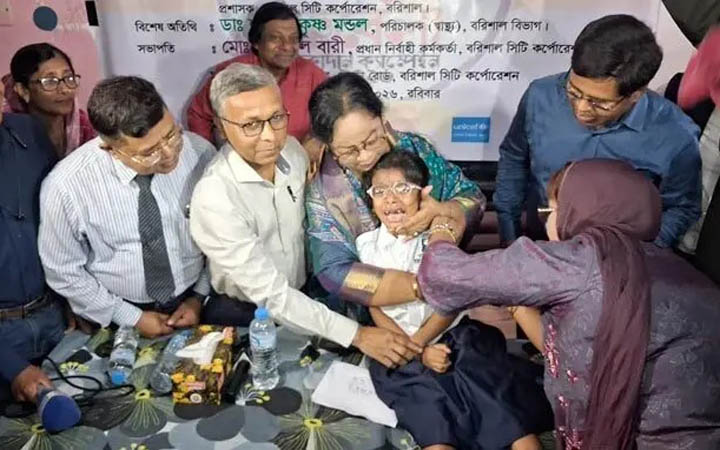 বরিশাল সিটিতে হামের টিকাদান শুরু