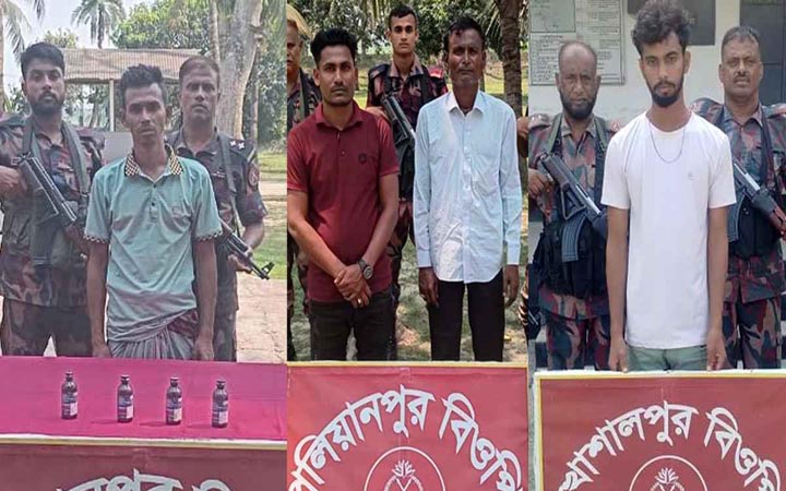 মহেশপুর সীমান্ত থেকে ১৭ জন আটক