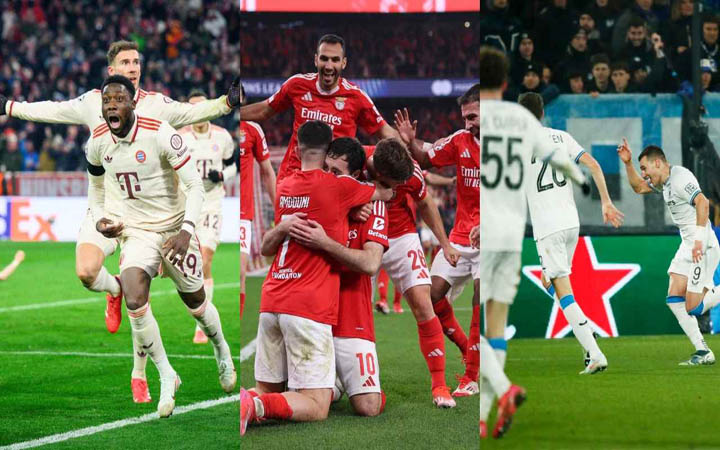 চ্যাম্পিয়ন্স লিগের শেষ ষোলোতে বায়ার্ন, বেনফিকা ও ক্লাব ব্রুজ