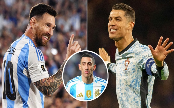 যেদিক থেকে মেসির চেয়ে রোনালদোকে এগিয়ে রাখলেন ডি মারিয়া