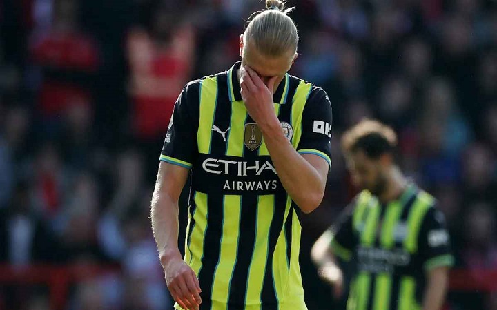 নটিংহামের কাছে হেরে চ্যাম্পিয়ন্স লিগে জায়গা হারানোর চাপে ম্যানসিটি