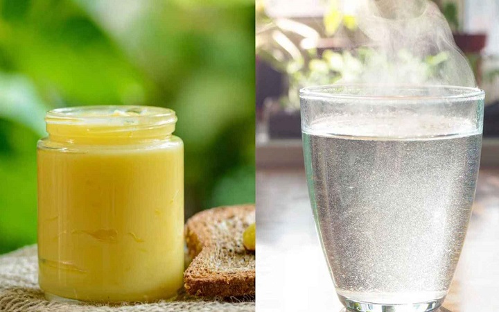 সকালে খালি পেটে গরম পানিতে ঘি মিশিয়ে খেলে কী হয়?