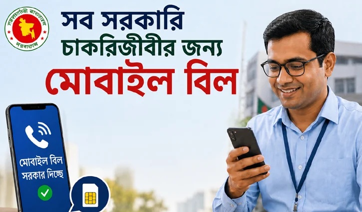 সরকারি চাকরিজীবীদের জন্য মোবাইল বিল, প্রতিবন্ধী সন্তানের ভাতা