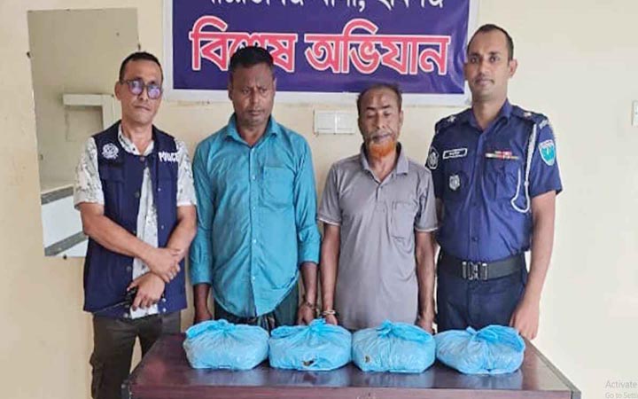 হবিগঞ্জে ৪ কেজি গাঁজাসহ ২ কারবারি গ্রেফতার