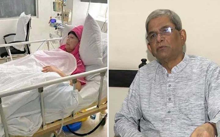 খালেদা জিয়াকে দেখতে হাসপাতালে মির্জা ফখরুল