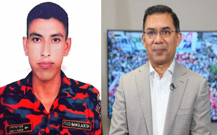 নিহত ফায়ার ফাইটার নয়নের পরিবারের পাশে তারেক রহমান