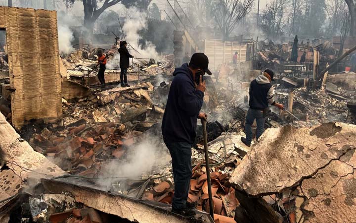 লস অ্যাঞ্জেলেসে দাবানলের মধ্যেই চলছে চুরি ও লুটপাট