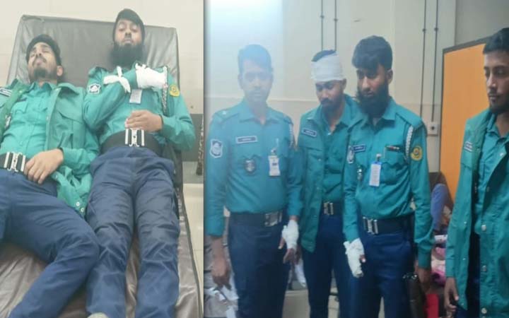 তল্লাশিকালে পুলিশ সদস্যদের মারধর