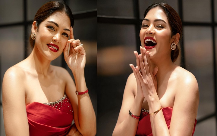 গাউনে মুগ্ধতা ছড়াচ্ছেন পিয়া জান্নাতুল