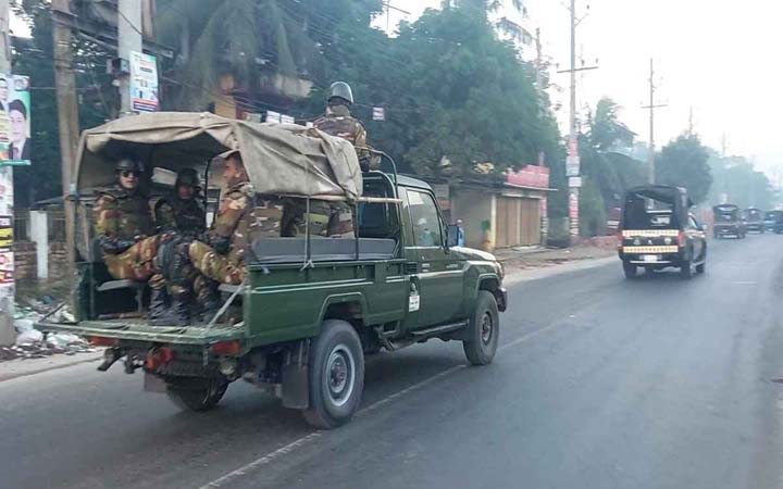 মাদারীপুরে কঠোর নিরাপত্তা জোরদার