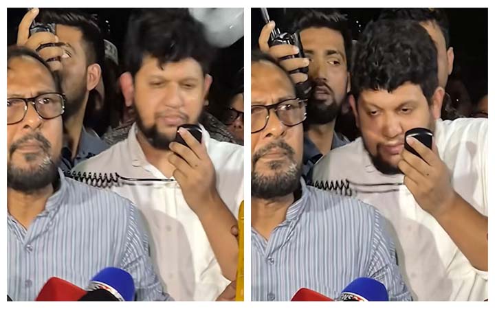 উপদেষ্টা মাহফুজের মাথায় জবি শিক্ষার্থীদের বোতল নিক্ষেপ