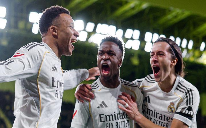 এমবাপের জোড়া গোলে বার্সেলোনাকে হটাল রিয়াল মাদ্রিদ