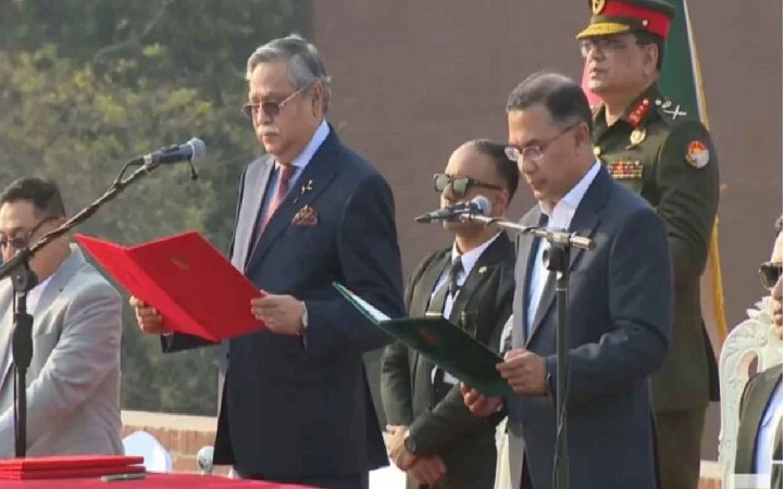 শপথ নিলেন প্রধানমন্ত্রী তারেক রহমান