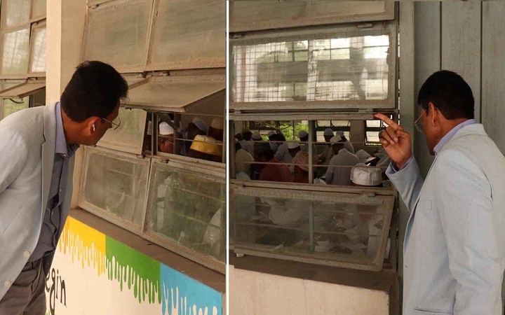 পরীক্ষার হলে জানালার ফাঁকে চোখ, ফের আলোচনায় মন্ত্রী মিলন