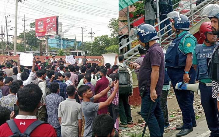 বিক্ষোভকারীদের ওপর পুলিশের হামলা, উত্তাল সিলেট