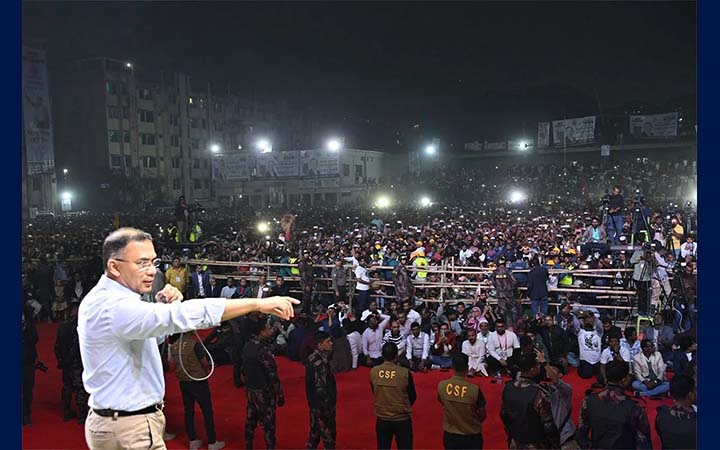 দেশকে পুনর্নির্মাণ করতে হলে গণতন্ত্রকে প্রতিষ্ঠিত করতে হবে : তারেক রহমান