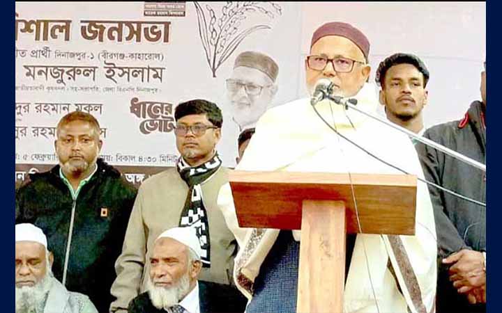 বীরগঞ্জে বিএনপির নির্বাচনি জনসভা অনুষ্ঠিত