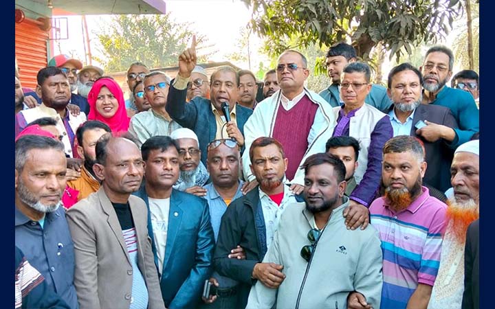 বগুড়া-৬ আসনে তারেক রহমানের পক্ষে নির্বাচনী পথসভা