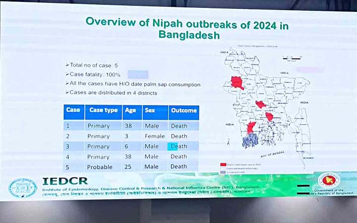 চলতি বছর নিপাহ ভাইরাসে শতভাগ মৃত্যু