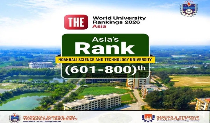 এশিয়া র‌্যাঙ্কিংয়ে নোবিপ্রবি ৬০১-৮০০ ব্যান্ডে
