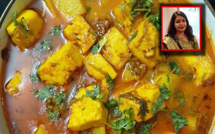 পনির আলুর নিরামিষ রেসিপি