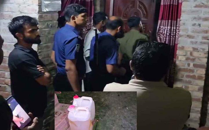 নাটোরে গোয়ালঘর থেকে পেট্রোল জব্দ