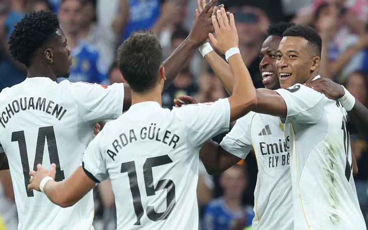 এমবাপ্পে ও ভিনিসিয়াসের পারফরম্যান্সে রিয়ালের টানা দ্বিতীয় জয়