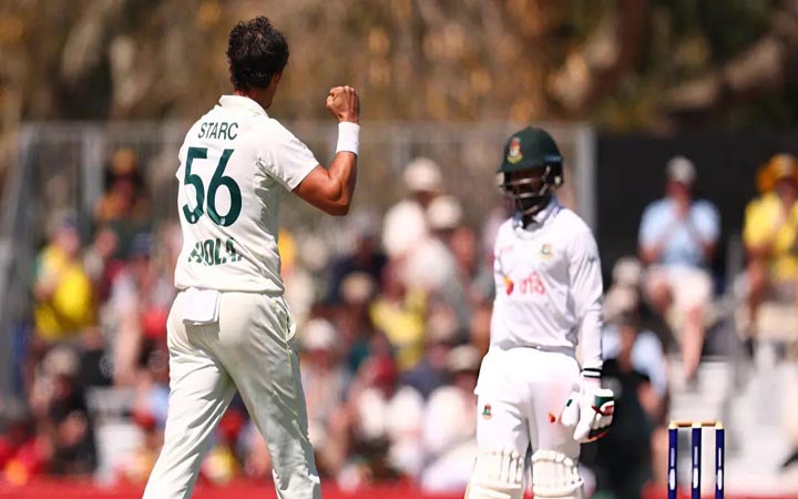 স্টার্কের তোপে পরপর দুই উইকেট হারাল বাংলাদেশ