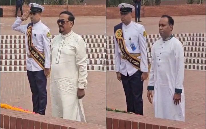 স্মৃতিসৌধে বীর শহীদদের স্মরণে স্পিকার ও ডেপুটি স্পিকারের শ্রদ্ধা