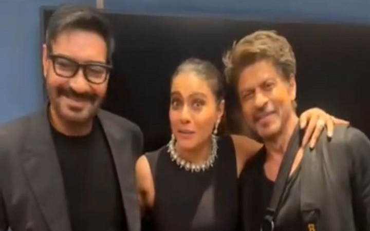অভিমান ভুলে কাজলকে সঙ্গে নিয়েই একফ্রেমে অজয়-শাহরুখ