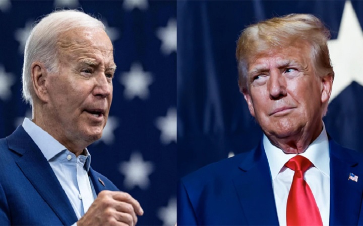 নির্বাচনে বাইডেনের চেয়ে এগিয়ে ট্রাম্প