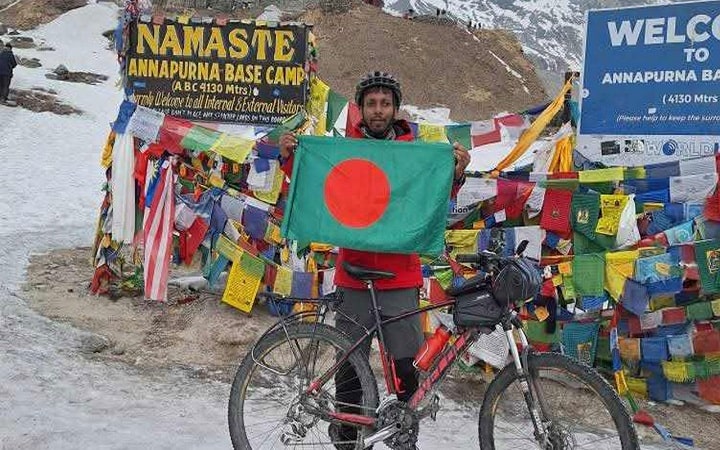 সাইকেল নিয়ে অন্নপূর্ণা জয় করলেন বাংলাদেশের মিলন